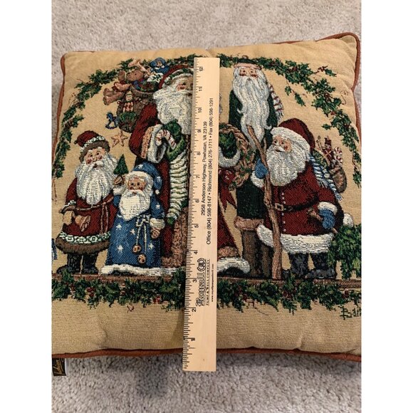 Vintage‎ Santa Claus Tapestry Throw Pillow 16 x 16 - Picture 2 of 7